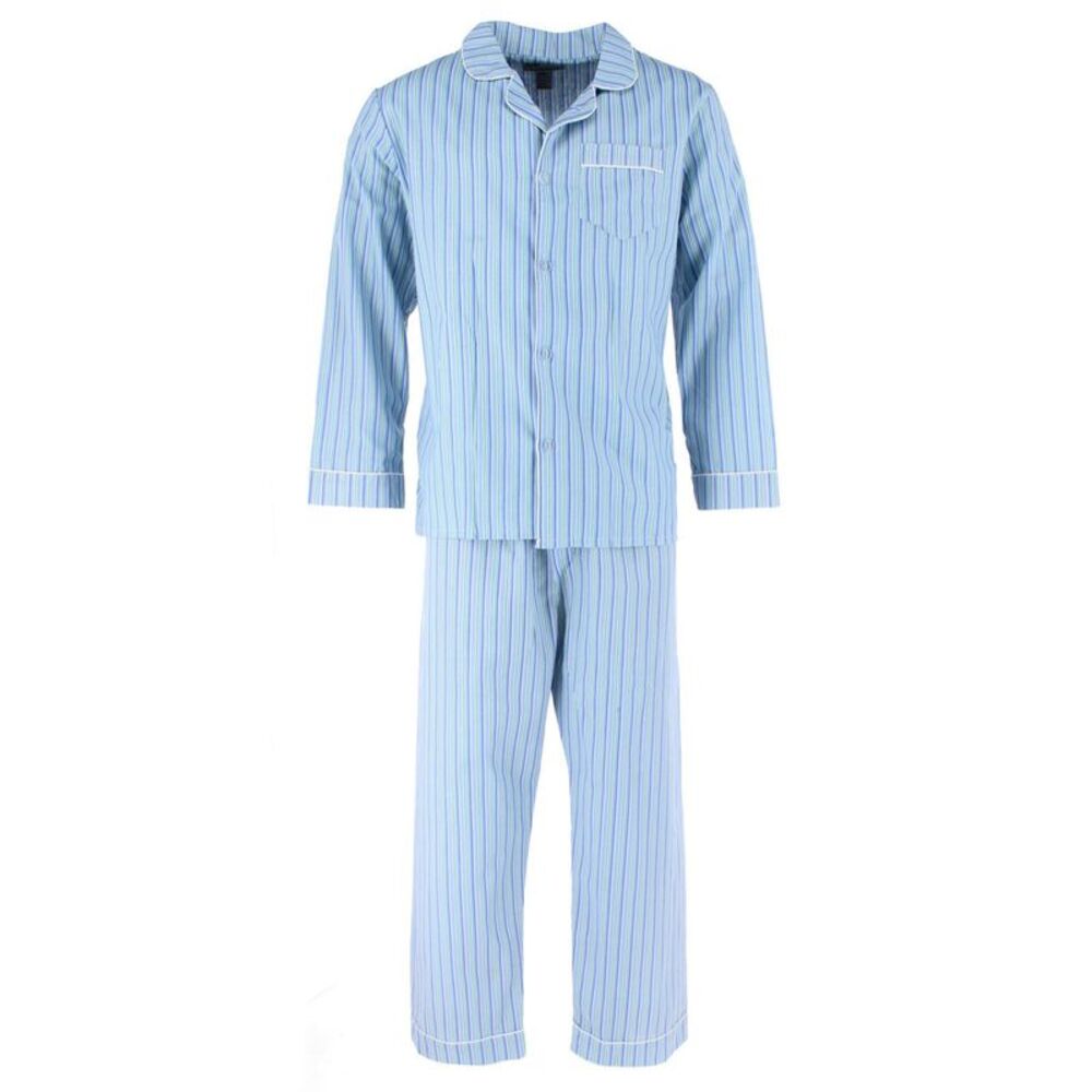 Ten West Apparel Men's Long Sleeve Long Pant Pajama Set